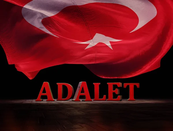 Adalet Bandiera Turca Turchia Turchia Sfondo Design — Foto Stock