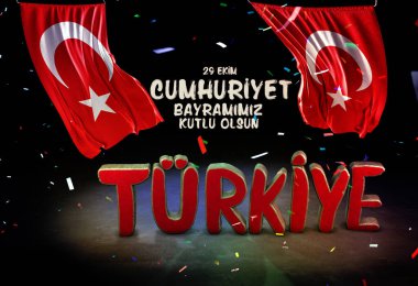 Cumhuriyet Günü, Türkiye Bayrağı - Türkiye Arkaplan Tasarımı