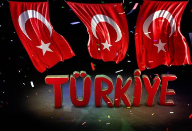 Türk Bayrağı, Türkiye - Türkiye Arkaplan Tasarımı