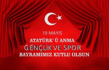 19 Mayıs, Gençlik Günü, Türk Bayrağı - Türkiye Arkaplan Tasarımı