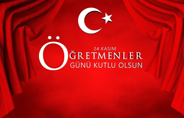 Lehrertag Türkische Flagge Türkei Hintergrund Design — Stockfoto