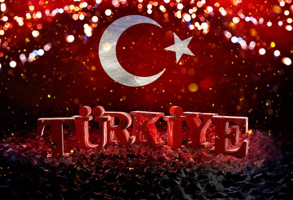 Tyrkisk Flagg Tyrkia Tyrkia Bakgrunnsdesign – stockfoto