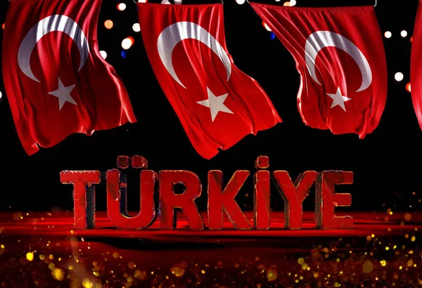 Turkse Vlag Turkije Turkije Achtergrond Ontwerp — Stockfoto