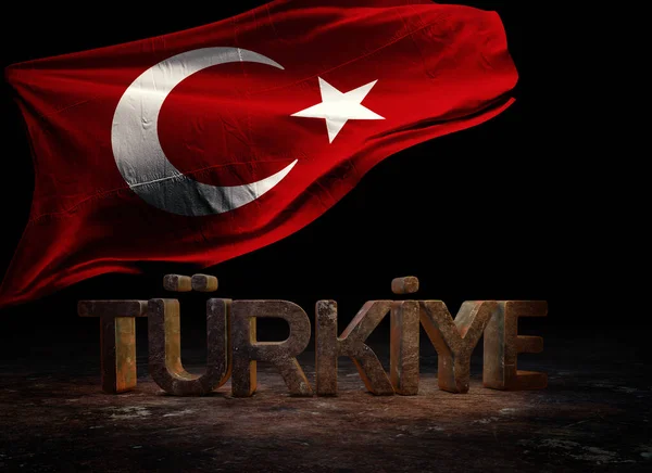 Drapeau Turc Turquie Turquie Arrière Plan — Photo
