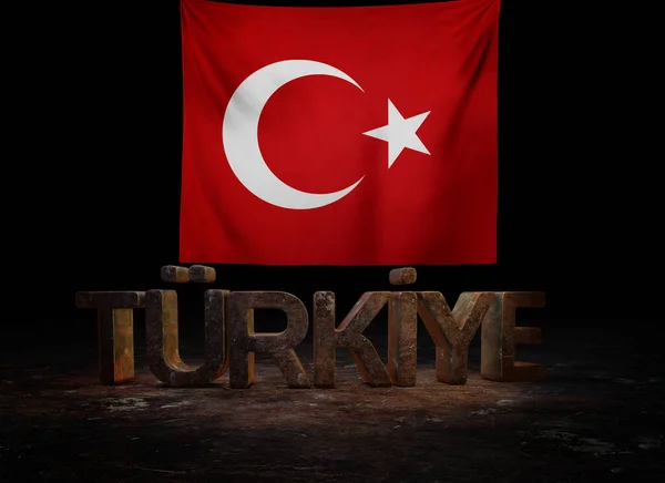 Turecká Vlajka Turecko Turecko Pozadí Design — Stock fotografie