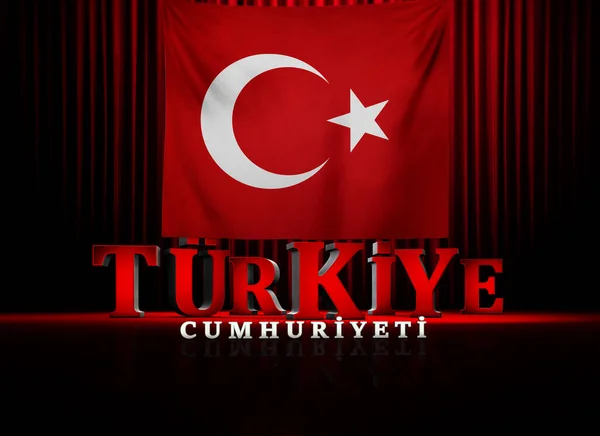 Bandiera Turca Turchia Turchia Sfondo Design — Foto Stock