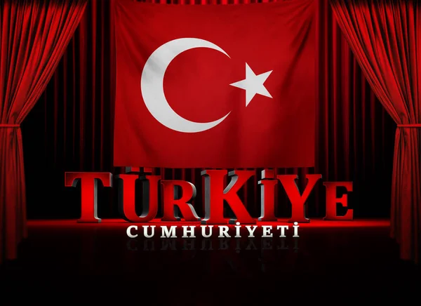Turkish Flag Turkey Turkey Background Design — Stock Photo, Image