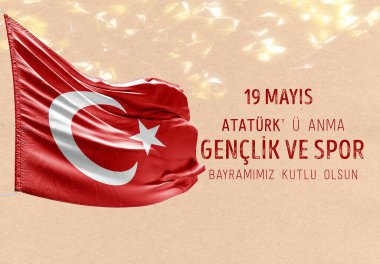 19 Mayıs, Gençlik Günü, Türk Bayrağı - Türkiye Arkaplan Tasarımı