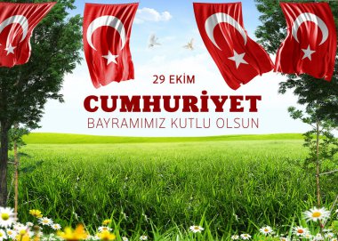 Cumhuriyet Günü, Türkiye Bayrağı - Türkiye Arkaplan Tasarımı
