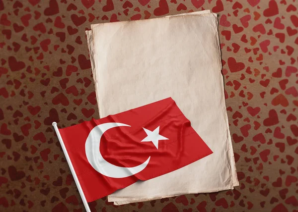 Bandera Turquía Turquía Diseño Fondo Turquía —  Fotos de Stock