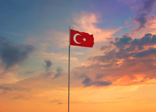 Τουρκική Σημαία Τουρκία Σχεδιασμός Υποβάθρου Τουρκίας — Φωτογραφία Αρχείου