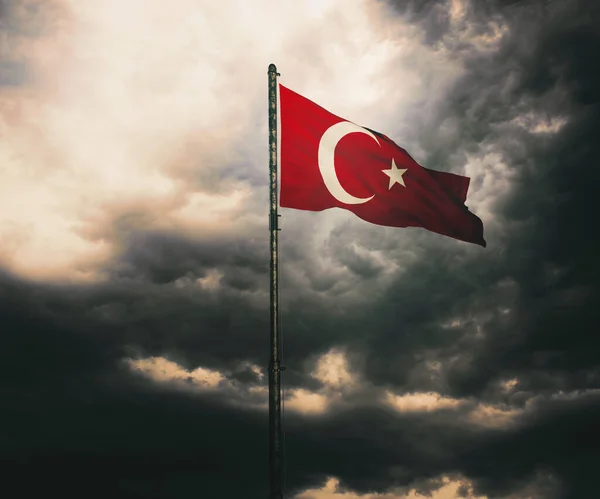 Türkische Flagge Türkei Türkei Hintergrunddesign — Stockfoto