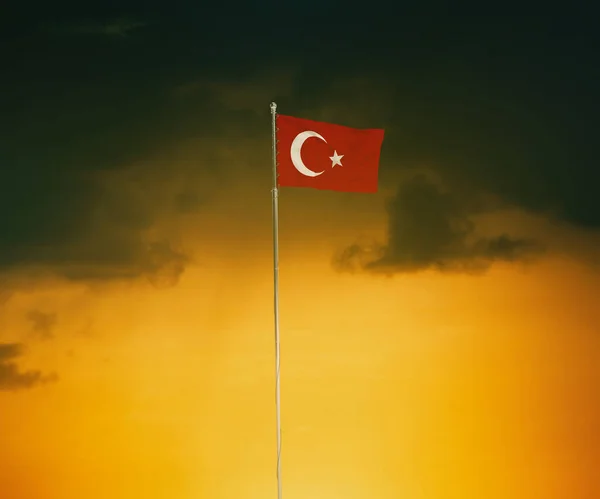Bandera Turquía Turquía Diseño Fondo Turquía — Foto de Stock