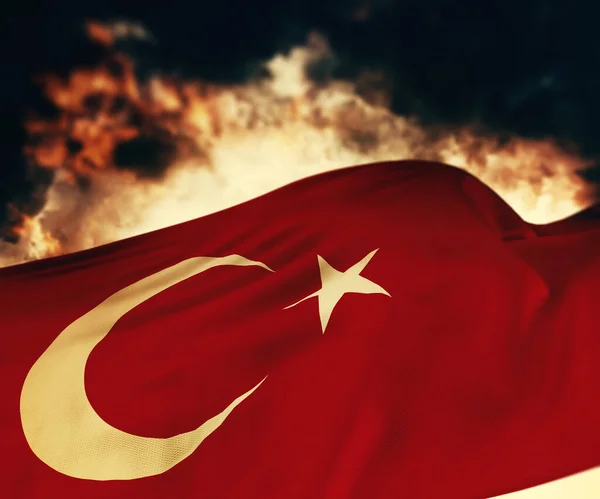 Bandera Turquía Turquía Diseño Fondo Turquía — Foto de Stock