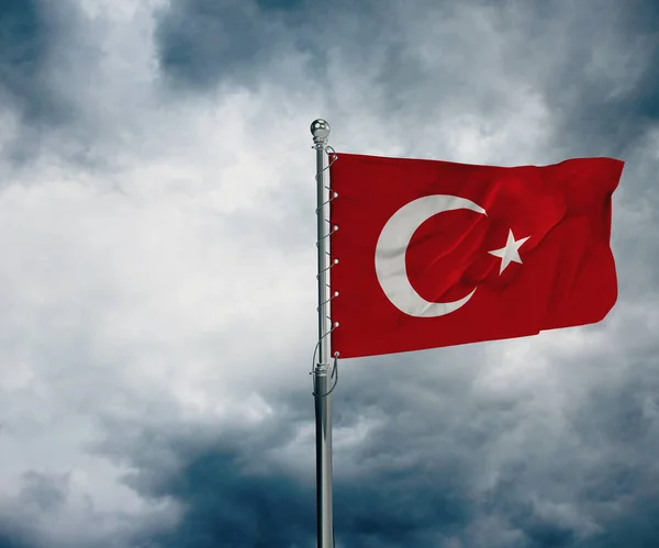 Türkische Flagge Türkei Türkei Hintergrunddesign — Stockfoto