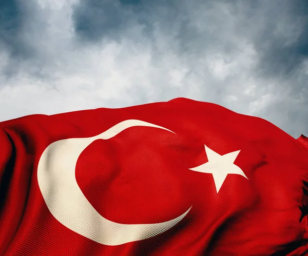Τουρκική Σημαία Τουρκία Σχεδιασμός Υποβάθρου Τουρκίας — Φωτογραφία Αρχείου