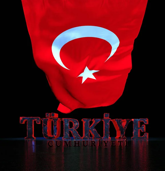 Török Zászló Törökország Törökország Háttér Tervezés — Stock Fotó