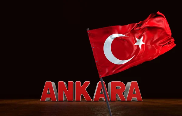Ankara Bandiera Turca Turchia Turchia Sfondo Design — Foto Stock