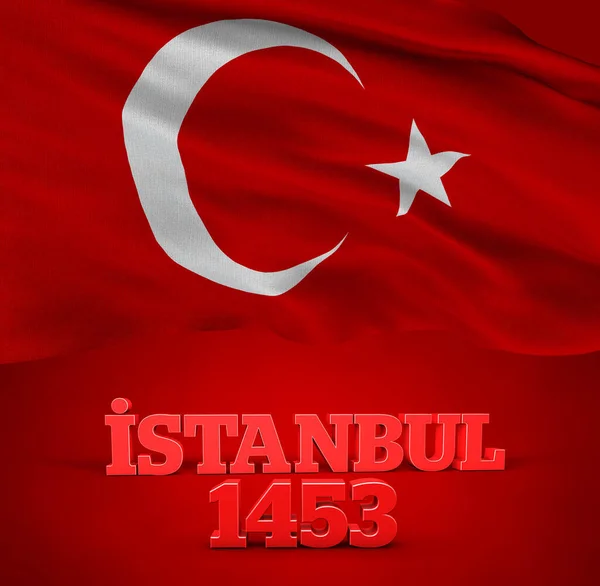 Istanbul Turecká Vlajka Turecko Turecko Pozadí Design — Stock fotografie
