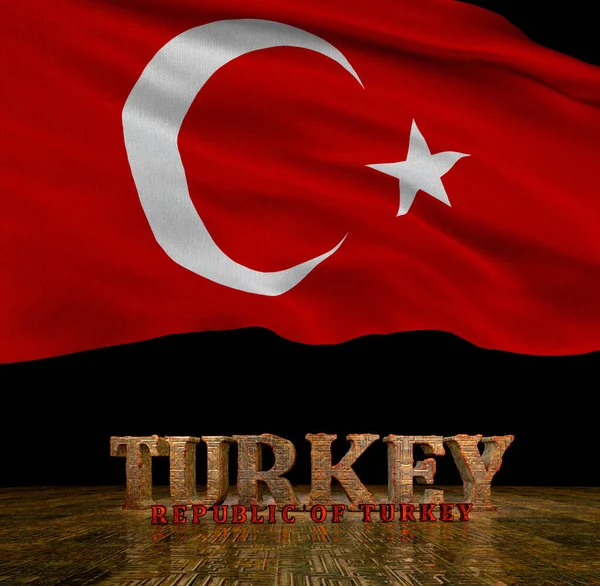 Drapelul Turcesc Turcia Turcia Design Fundal — Fotografie, imagine de stoc