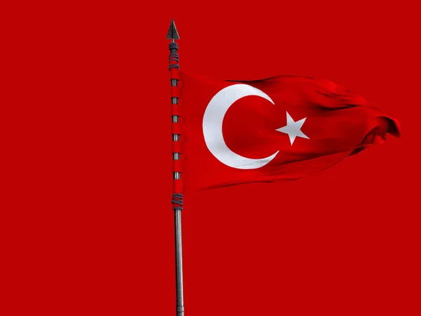 Türkische Flagge Türkei Türkei Hintergrunddesign — Stockfoto