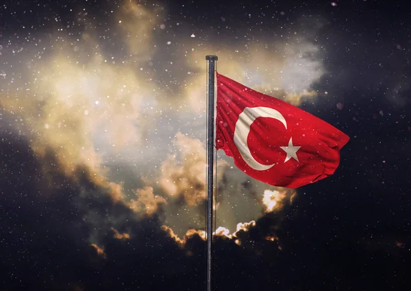 stock image Turkish Flag, Turkey - Turkey Background Design
