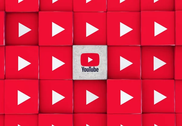 Fundo Youtube Youtube Logo Visual Design — Fotografia de Stock