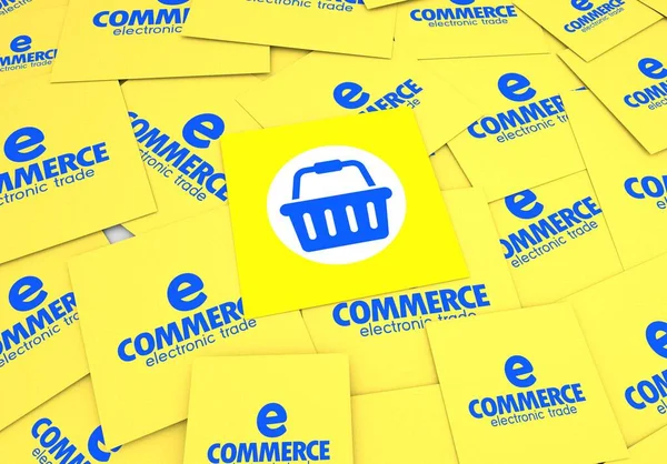 Commerce Market Cart Commerce Image — стоковое фото