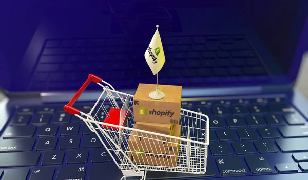 Shopify Ecommerce Image Hintergrundthema — Stockfoto