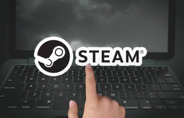 steam, social media background