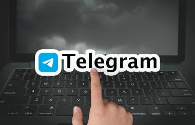 telegram , social media background