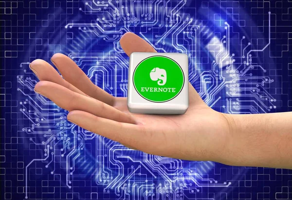 stock image evernote, social media icon