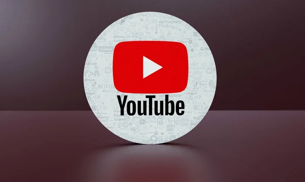 Youtube Latar Belakang Youtube Desain — Stok Foto