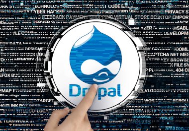 drupal, logo design for use on social media and news sites clipart