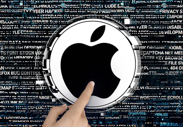 Apple Diseño Logotipo Para Uso Redes Sociales Sitios Noticias — Foto de Stock