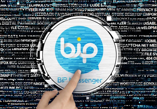 Bip Messenger Diseño Logotipo Para Uso Redes Sociales Sitios Noticias — Foto de Stock