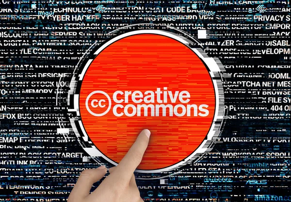 Creative Commons Diseño Logotipos Para Uso Redes Sociales Sitios Noticias —  Fotos de Stock