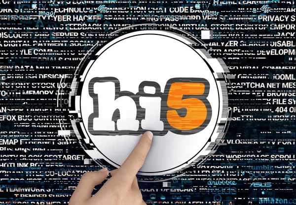 Hi5 Design Logotipo Para Uso Mídias Sociais Sites Notícias — Fotografia de Stock