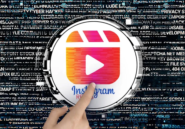 Катушки Instagram Дизайн Логотипа Использования Социальных Сетях Новостных Сайтах — стоковое фото