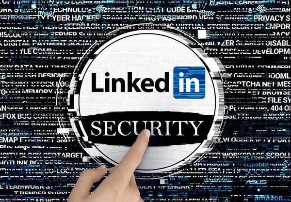 Linkedin Seguridad Diseño Logotipo Para Uso Las Redes Sociales Sitios — Foto de Stock