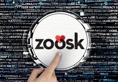 Zoosk, sosyal medya ve haber sitelerinde kullanım için logo tasarımı