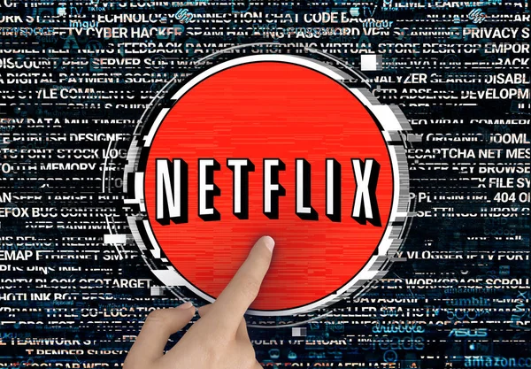 Netflix Logo Design Use Social Media News Sites — Stock Photo, Image