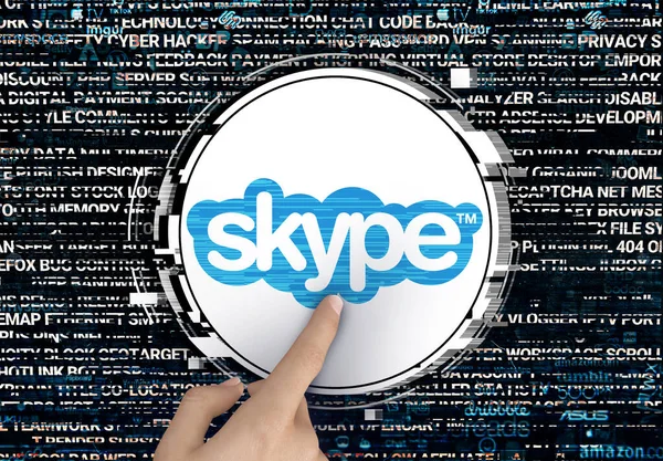 Skype Diseño Logotipos Para Uso Redes Sociales Sitios Noticias — Foto de Stock