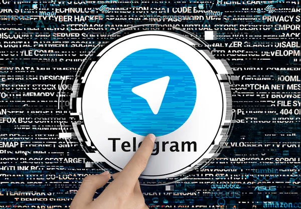 Telegrama Diseño Logotipos Para Uso Redes Sociales Sitios Noticias — Foto de Stock