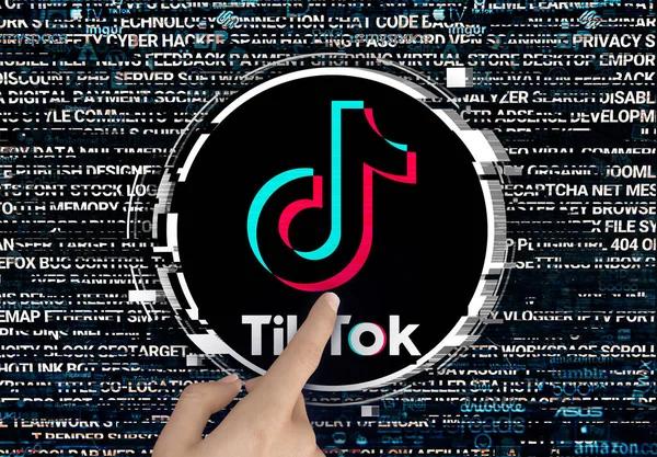 Tiktok Diseño Logotipo Para Uso Redes Sociales Sitios Noticias —  Fotos de Stock