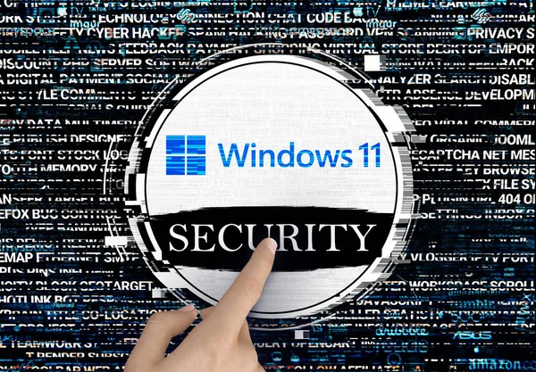 stock image windows 11 security, logo design for use on social media and news sites