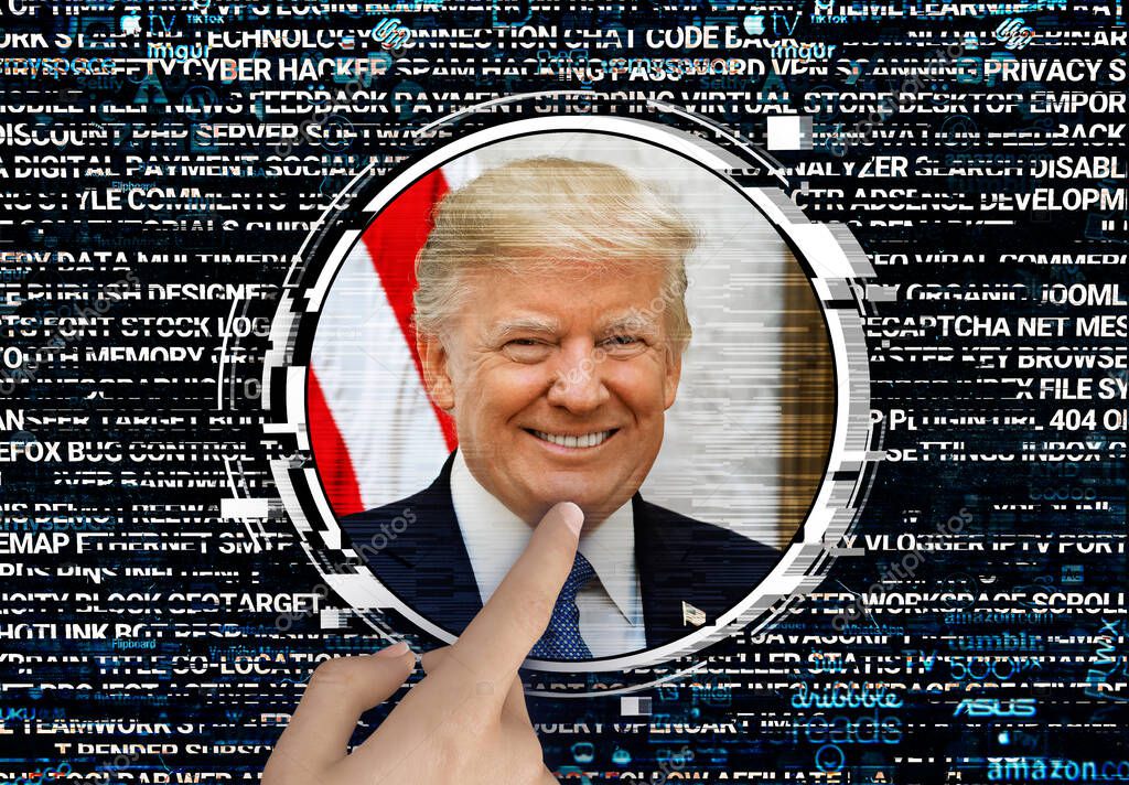 Trump, logo design for use on social media and news sites