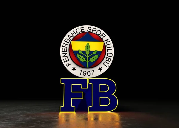 Fenerbahce Football Club Logo Flag — Stock Photo, Image
