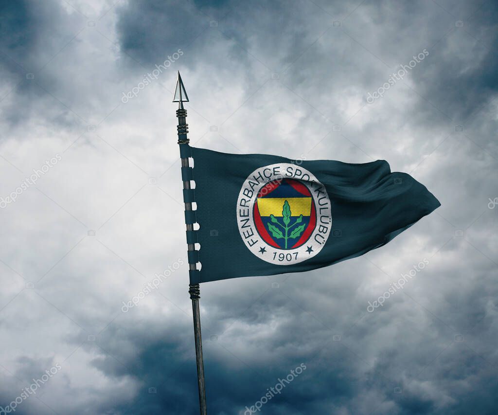 Fenerbahce football club logo flag - FB