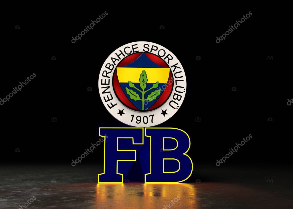 Fenerbahce football club logo flag - FB